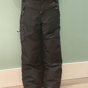 Black unisex snow pants
